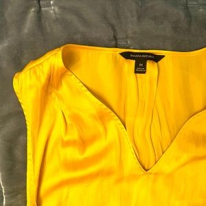 Yellow Silk Banana Republic Top